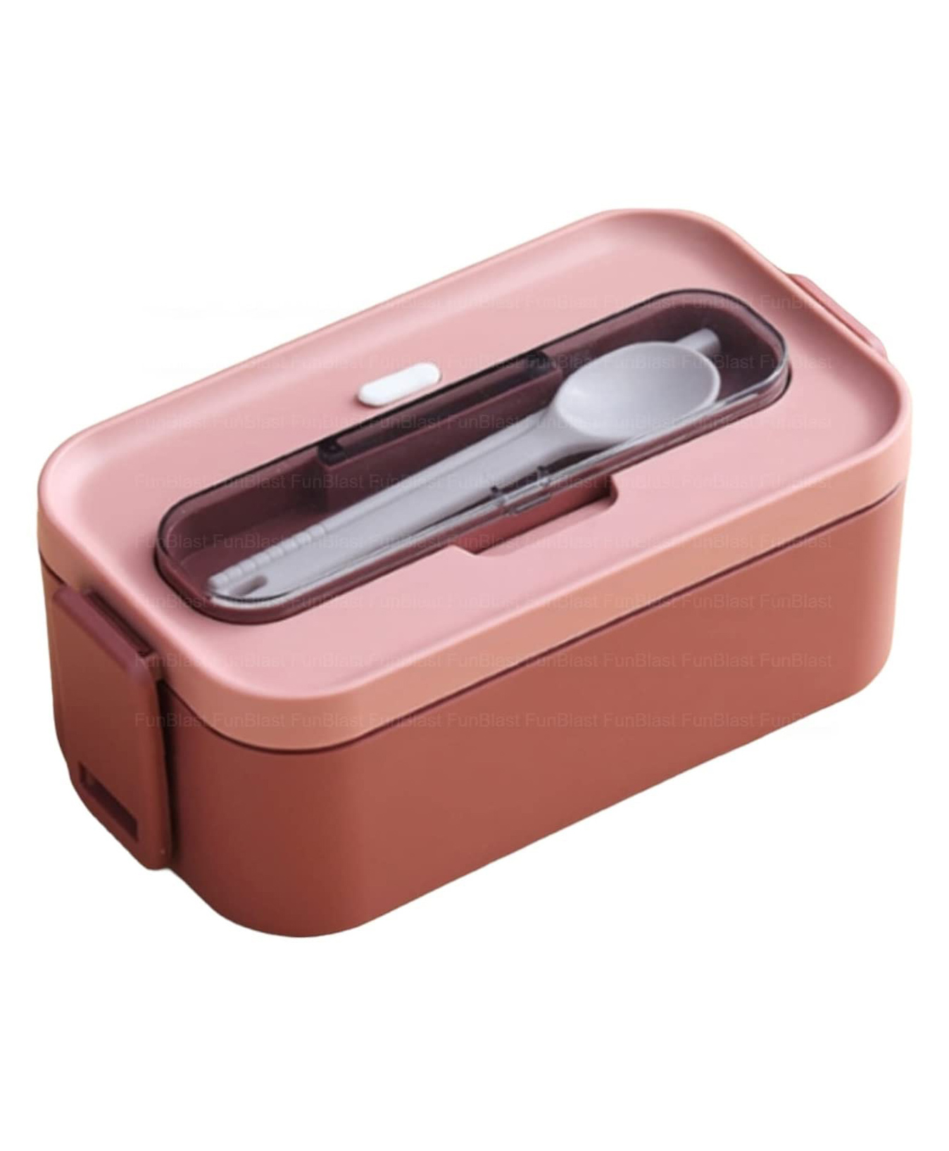 FunBlast Lunch Box with Spoon and Fork  Pink-picture-17