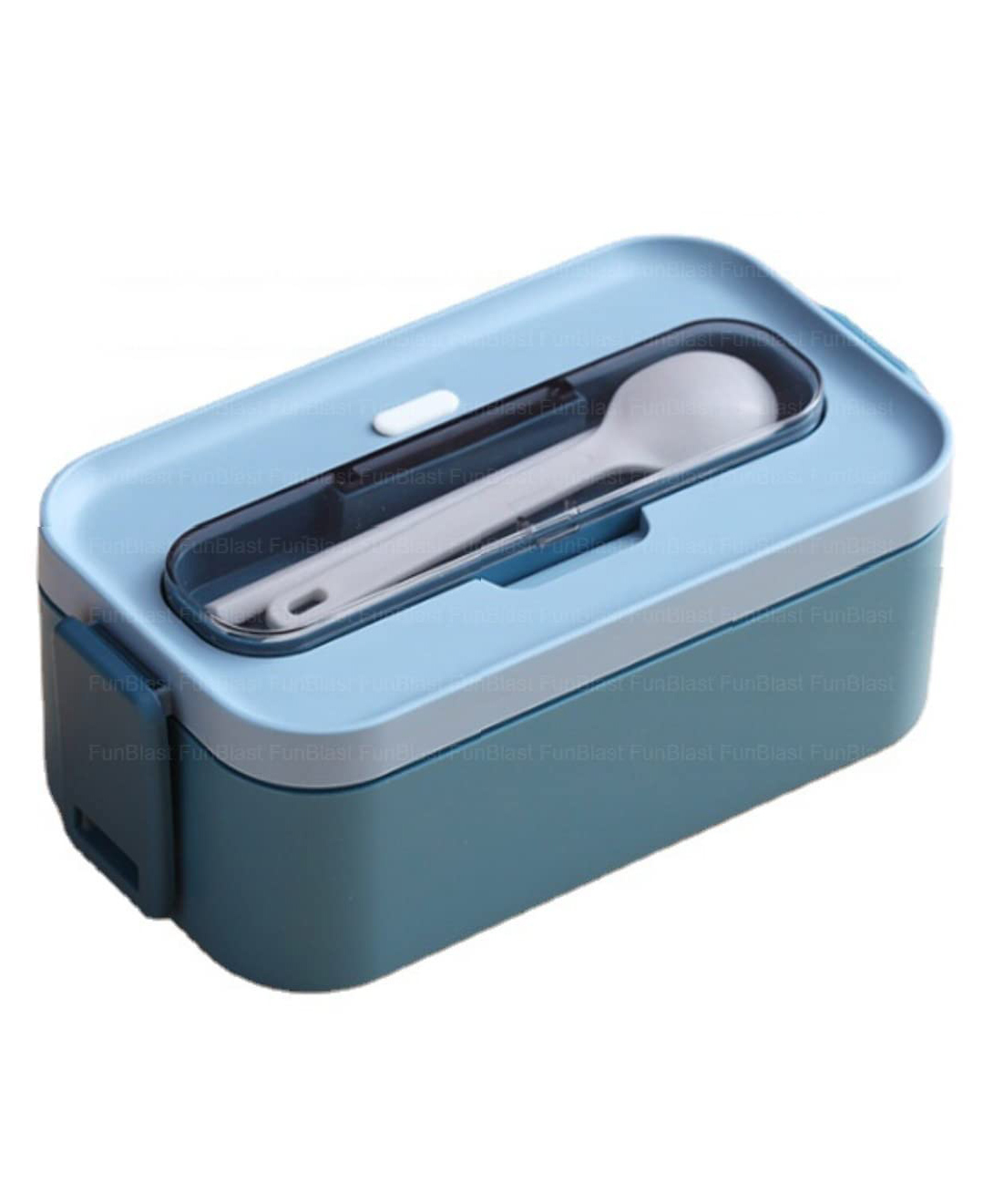 FunBlast Lunch Box with Spoon and Fork  Blue-picture-18