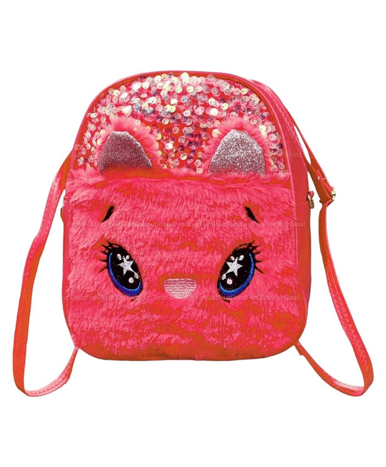 FunBlast Fancy Mini Cartoon Sequin Backpack Pink - 8 Inches-image-46