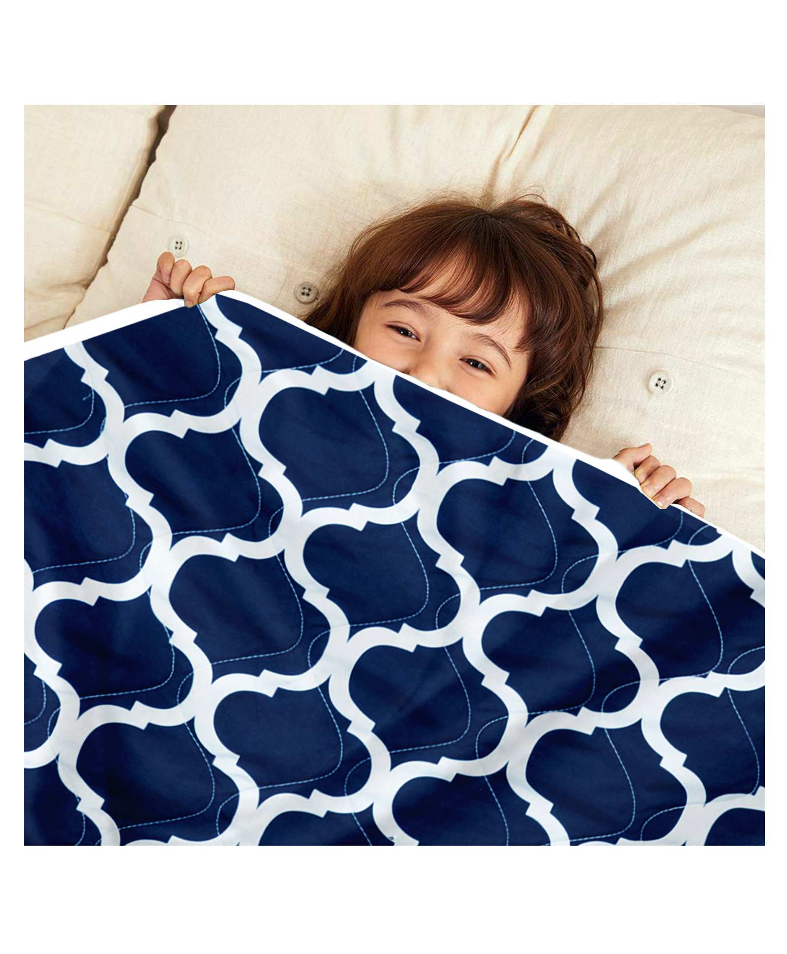 Divine Casa Microfiber Comforter Blanket For Toddler Upto 4 Years - Grey & Blue-image-7