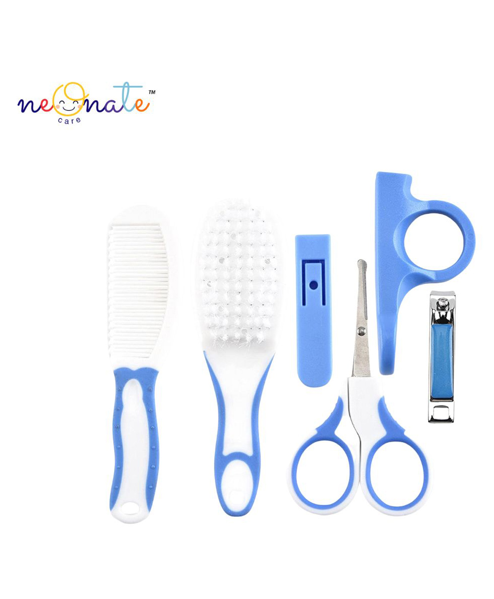 NeonateCare 6 Pcs Baby Care Kits for Kid Nail Clipper Scissor Comb Hairbrush Nail File Hair Grooming Brush Healthcare kit Combo Gift Pack for Kid( Color and design may vary)-image-19