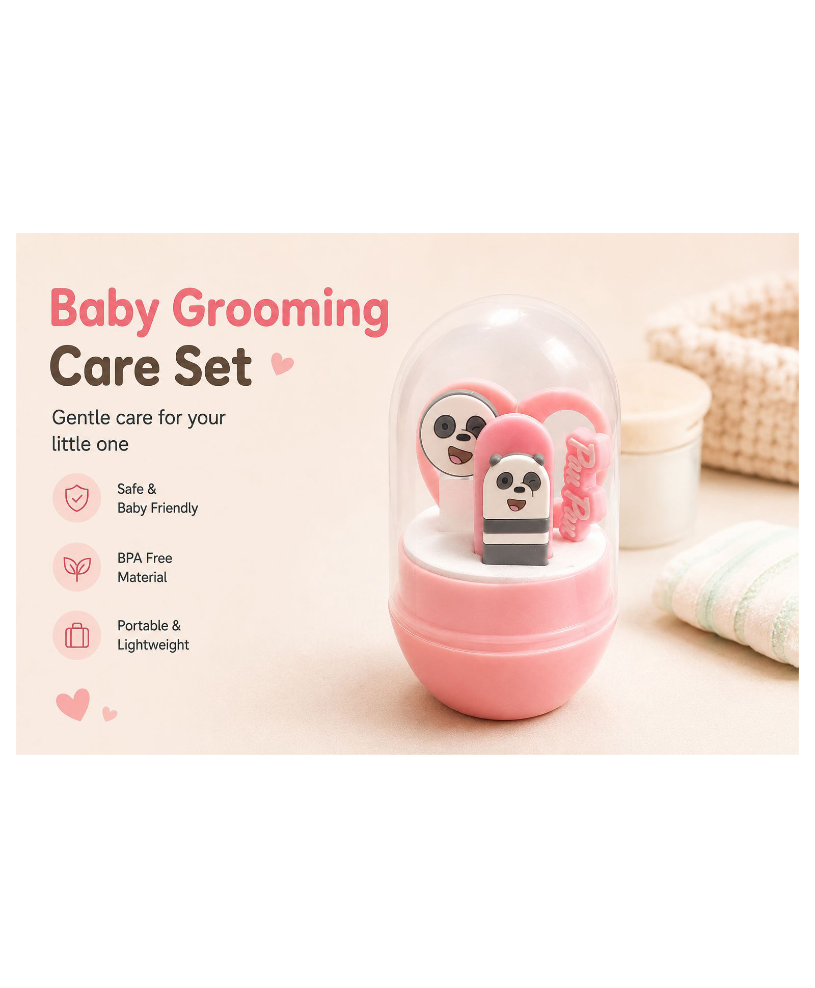 NeonateCare Baby Nail Trimmer Grooming Scissors & Nail Clipper Set Kit Manicure Set of 4 Pcs with Box Kids Nail Cutter- Multicolor ( color and design may vary)-image-46