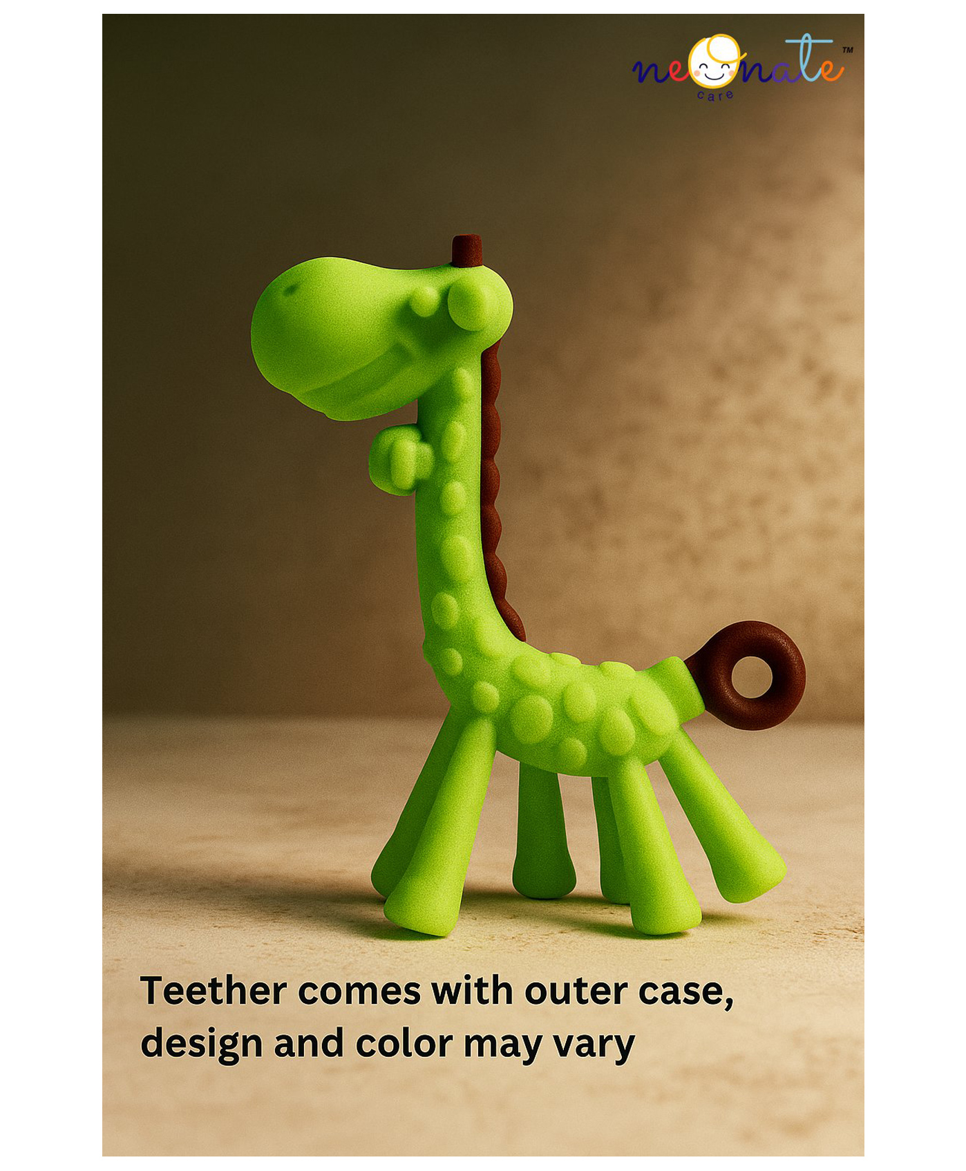 NeonateCare BPA Free, Flexible, Soft Silicone Giraffe Teether Suitable from 3 Months to 3 Years (Green)-image-14