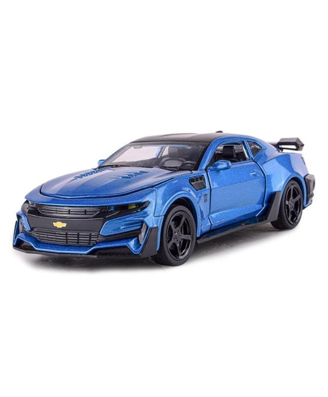 Negocio Chevrolet Camaro Model Die Cast Luxury Pull Back Toy Car with Door Open Light and Sound Effects for Kids - Colour May Vary-picture-22