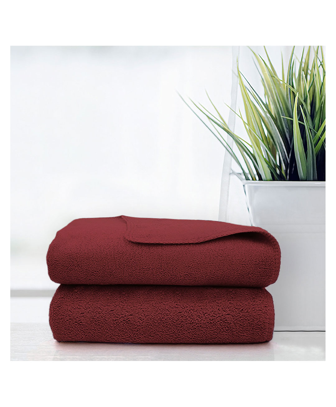 Sassoon Caldezonia Microfiber Hand Towel 450 GSM Set of 2 - Maroon-image-41