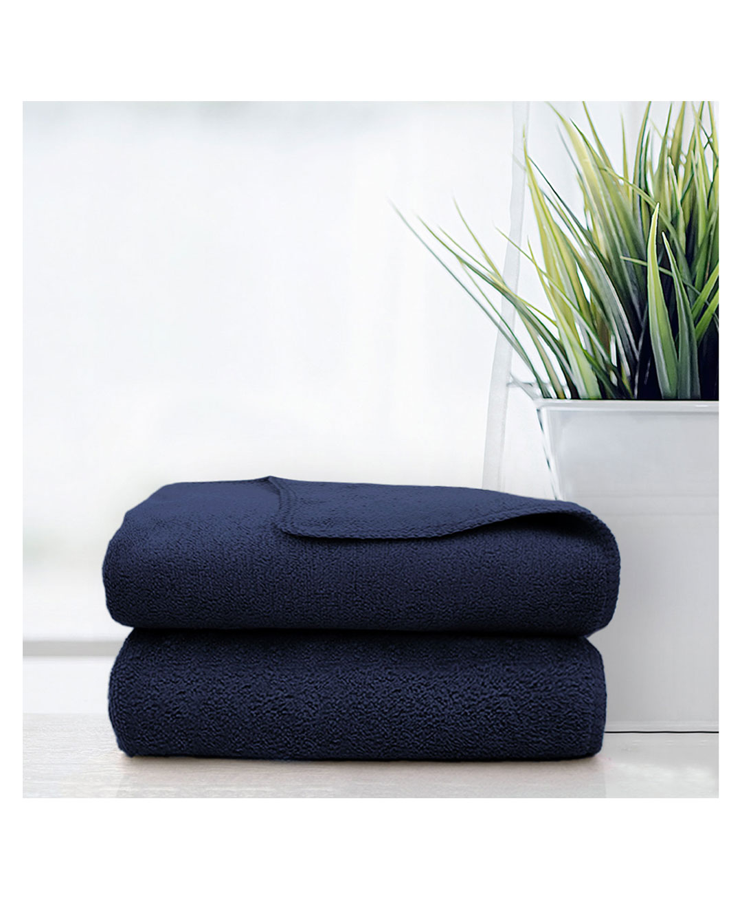 Sassoon Caldezonia Microfiber Hand Towel 450 GSM Set of 2 - Blue-image-43