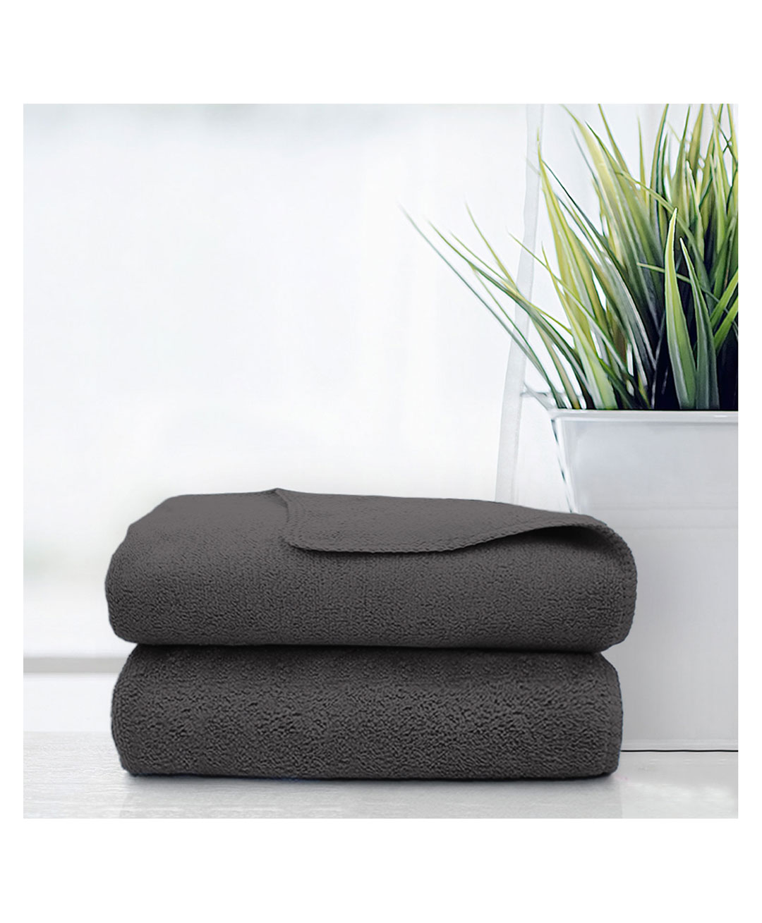 Sassoon Caldezonia Microfiber Hand Towel 450 GSM Set of 2 - Grey-image-17