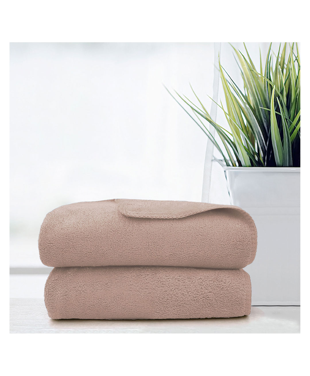 Sassoon Caldezonia Microfiber Hand Towel 450 GSM Set of 2 - Beige-image-46