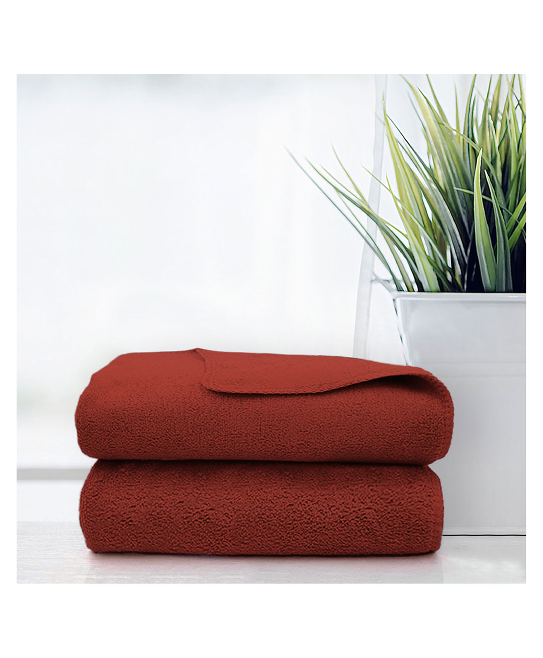 Sassoon Caldezonia Microfiber Hand Towel 450 GSM Set of 2 - Maroon-image-16