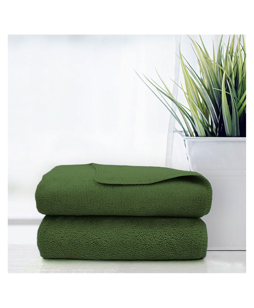 Sassoon Caldezonia Microfiber Hand Towel 450 GSM Set of 2 - Green-image-44