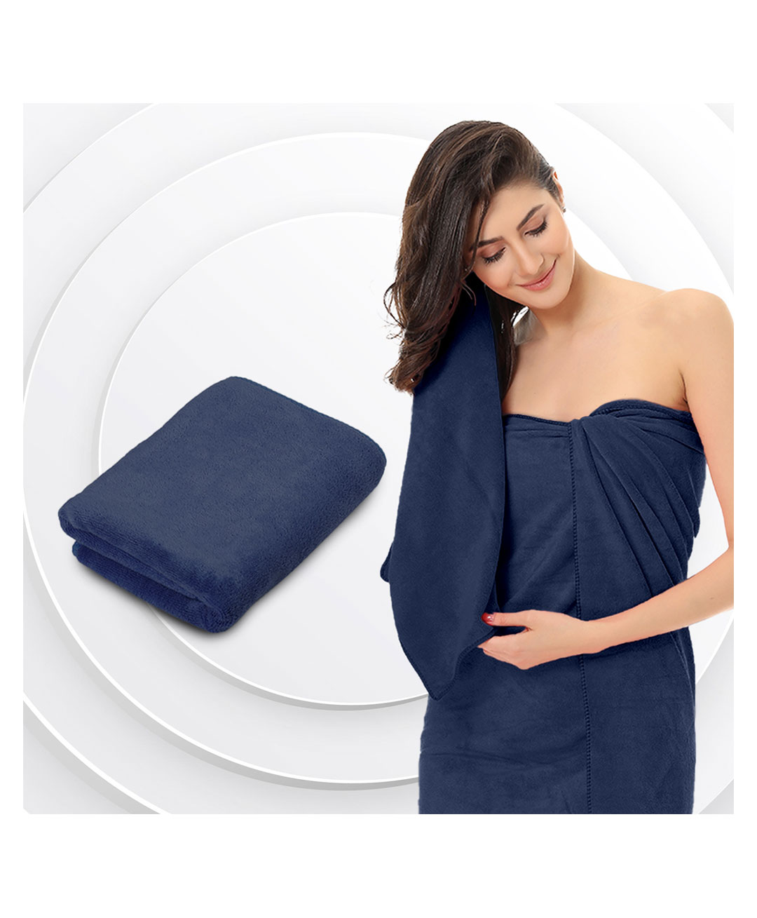 Sassoon Caldezonia 450 GSM Microfiber Bath Towel - Blue-image-28