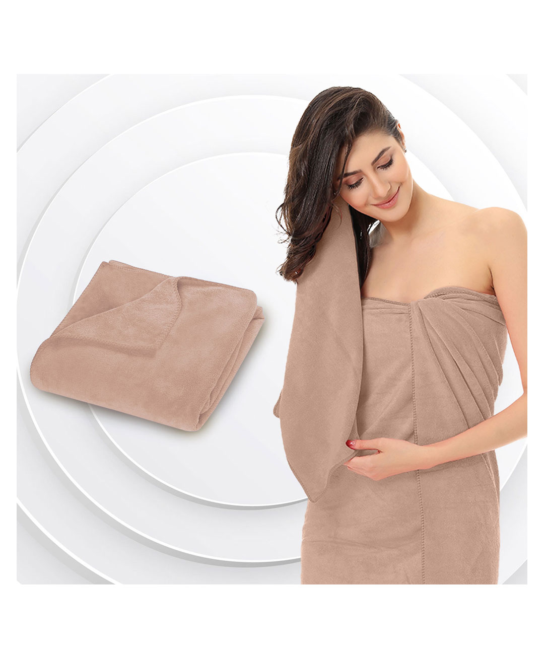 Sassoon Caldezonia 450 GSM Microfiber Bath Towel - Beige-image-28