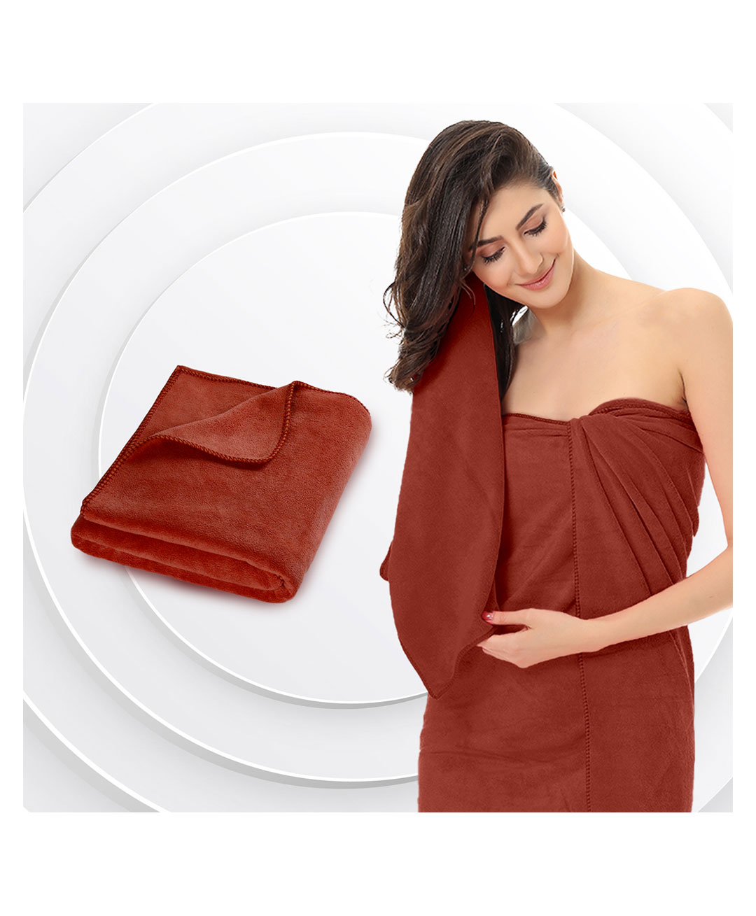 Sassoon Caldezonia 450 GSM Microfiber Bath Towel - Maroon-image-34
