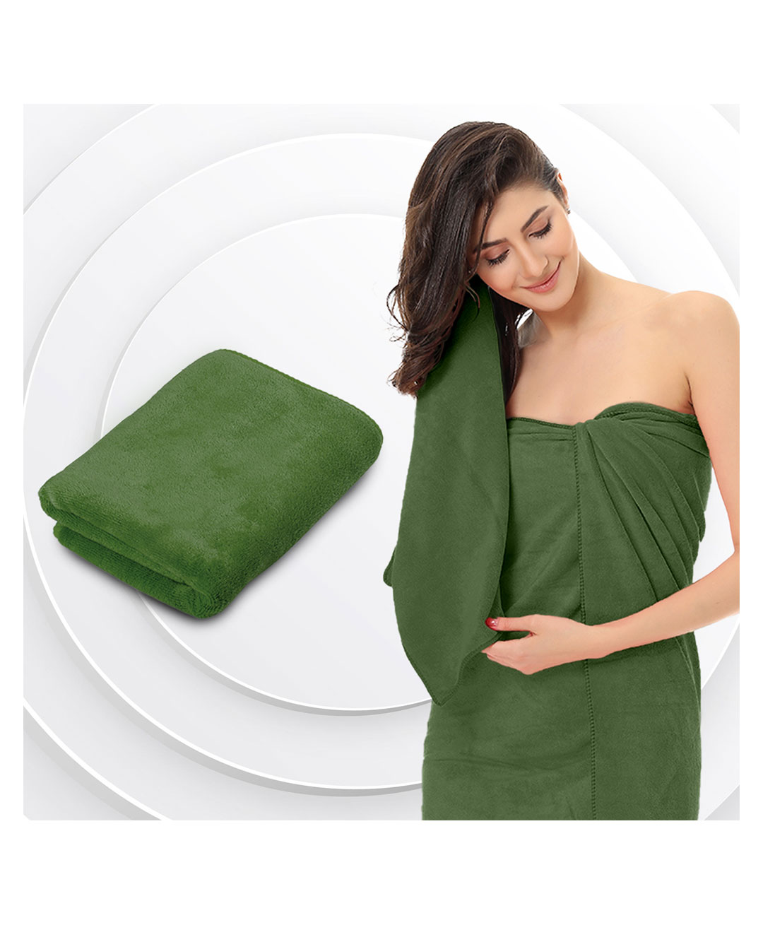 Sassoon Caldezonia 450 GSM Microfiber Bath Towel - Green-image-39
