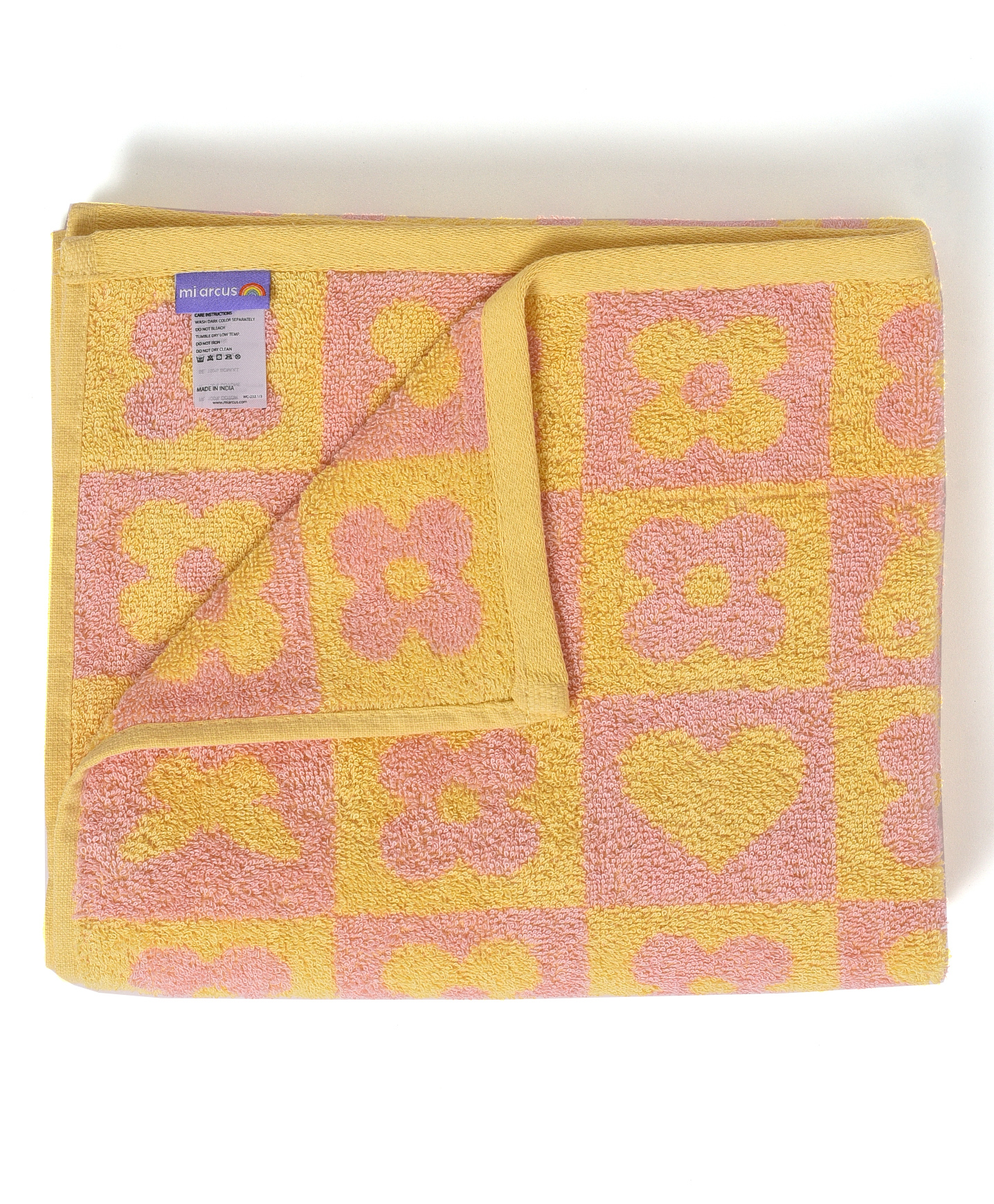 Mi Arcus Sweet Spring Terry Bath Towel- Yellow-picture-12