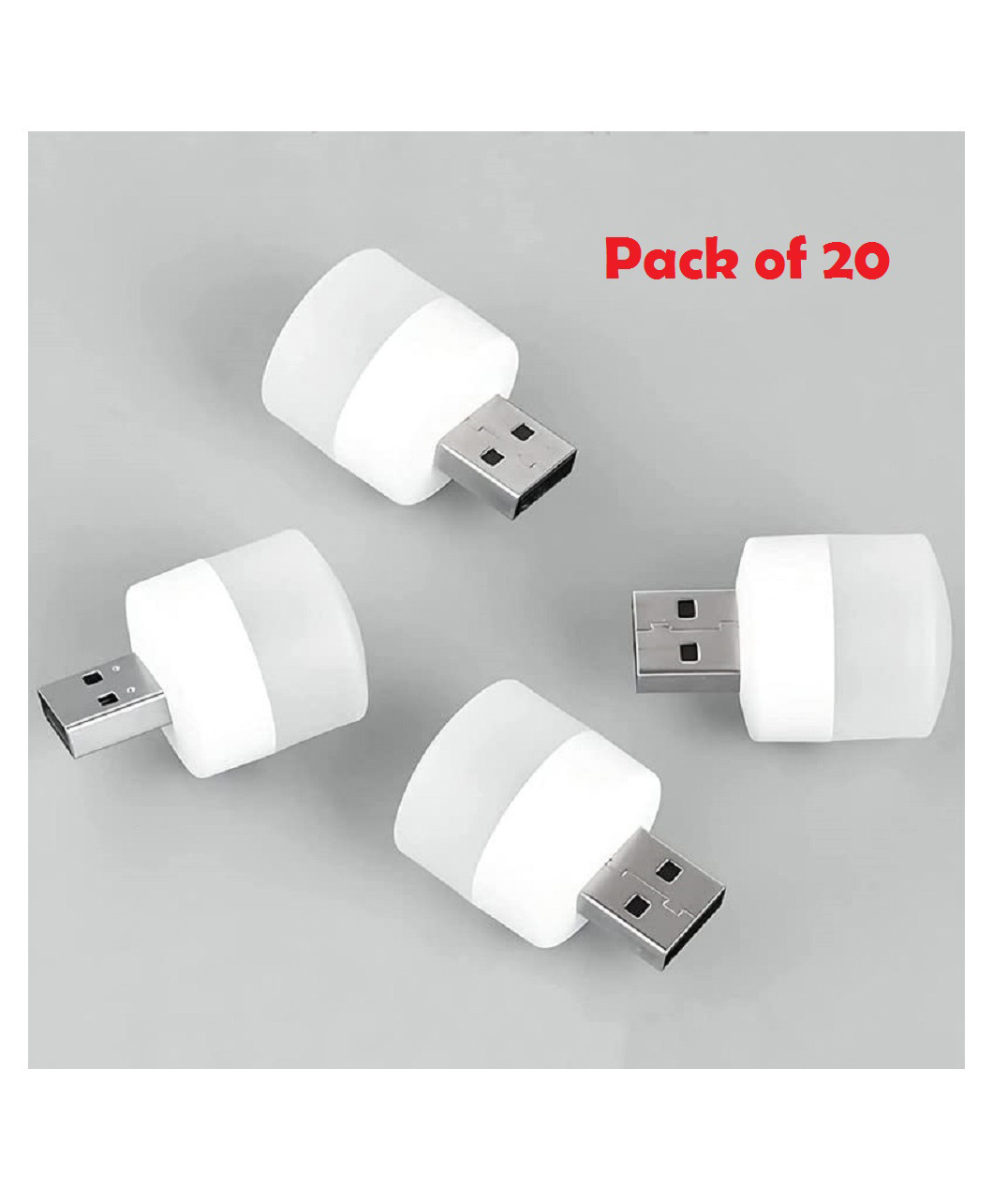 ORTIS Plug in LED Night Light Mini USB LED Light Flexible USB LED Ambient Light Mini USB LED Light LED Portable car Bulb Indoor Outdoor Reading Sleep - Pack Of 20-image-15