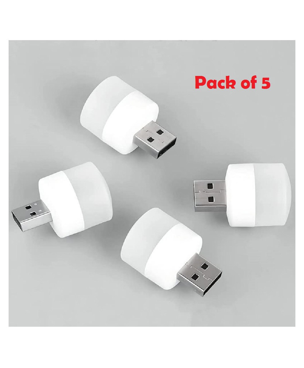 ORTIS Plug in LED Night Light Mini USB LED Light Flexible USB LED Ambient Light Mini USB LED Light LED Portable car Bulb Indoor Outdoor Reading Sleep - Pack Of 5-picture-14