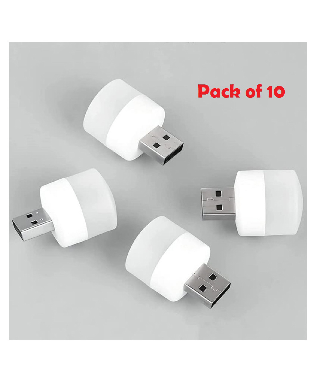 ORTIS Plug in LED Night Light Mini USB LED Light Flexible USB LED Ambient Light Mini USB LED Light LED Portable car Bulb Indoor Outdoor Reading Sleep - Pack Of 10-picture-20