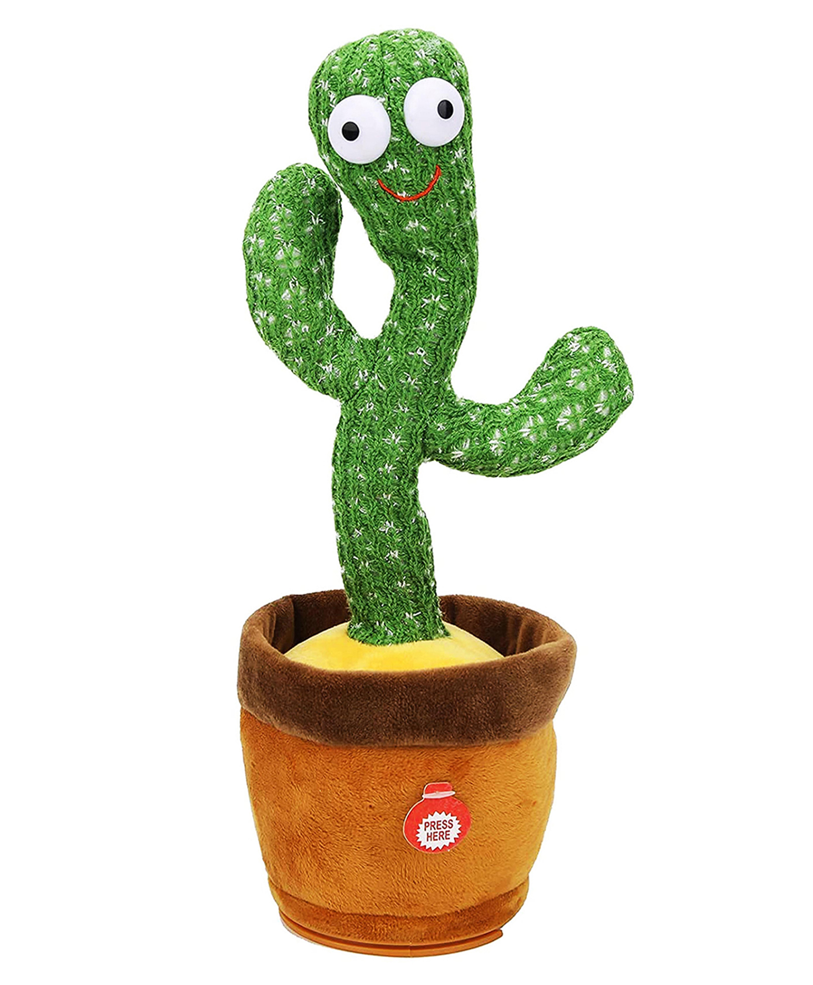 Vijaya Impex Dancing Singing Move Turn around Cactus Toy -  Green & Brown-image-18