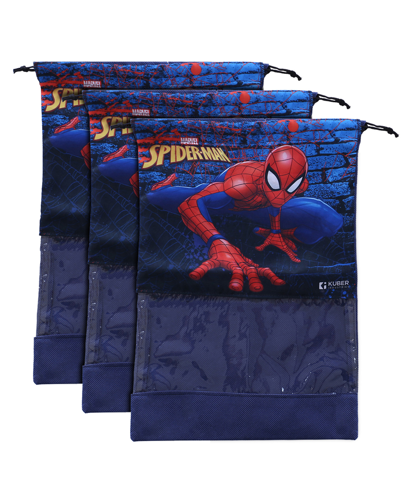 Kuber Industries Marvel Spider Man Print Shoe Cover Pack of 3 - Navy Blue  Online in India, Buy at Best Price from  - 13070086