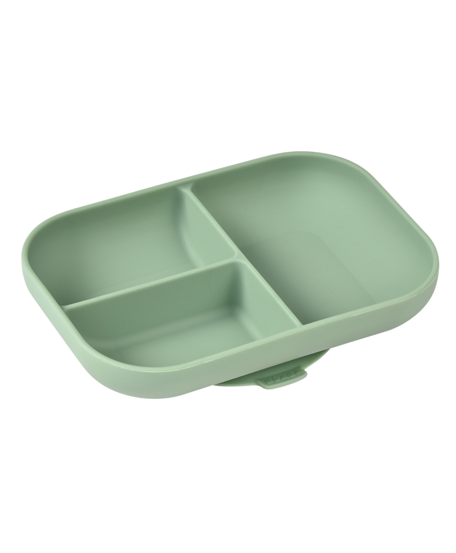 Beaba Silicone Suction Divided Plate - Sage Green