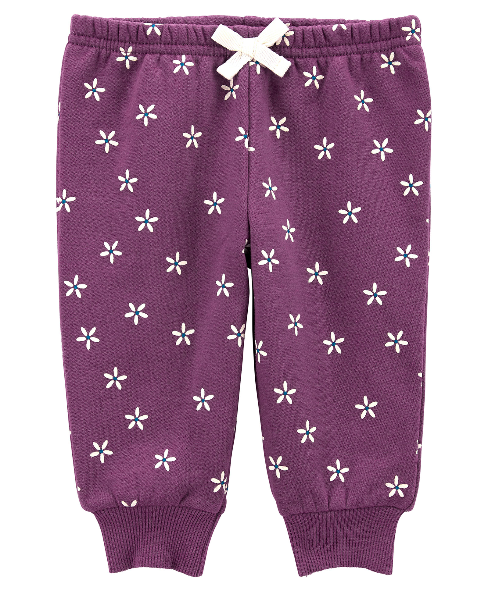 Carter's Floral Fleece Joggers- Purple-image-14