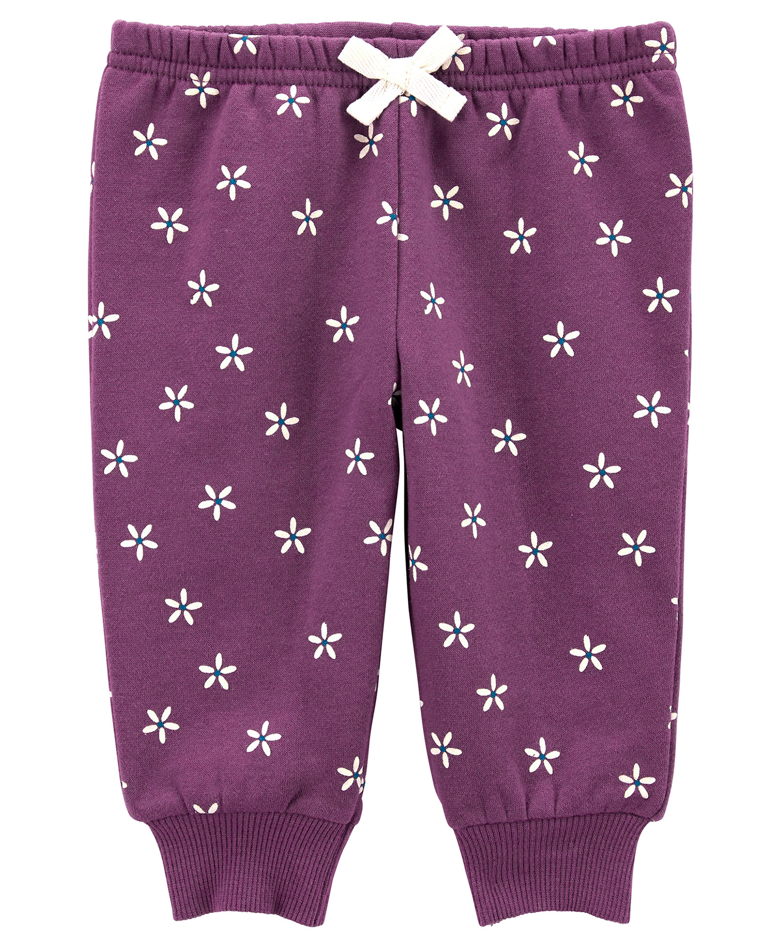 Carter's Floral Fleece Joggers- Purple-image-15