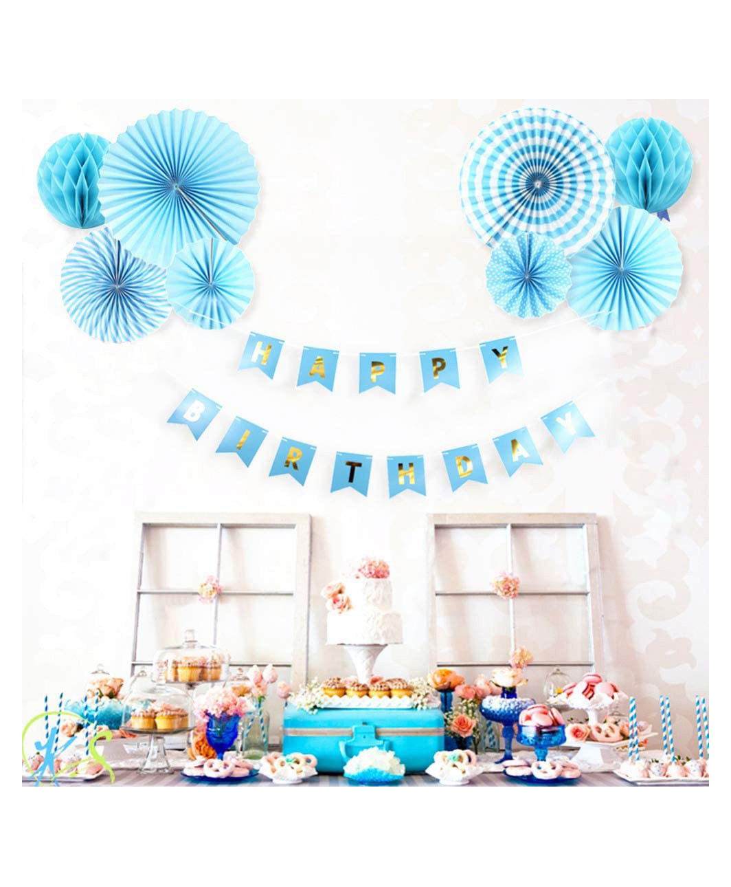 AMFIN Birthday Decoration Combo - Blue-image-3
