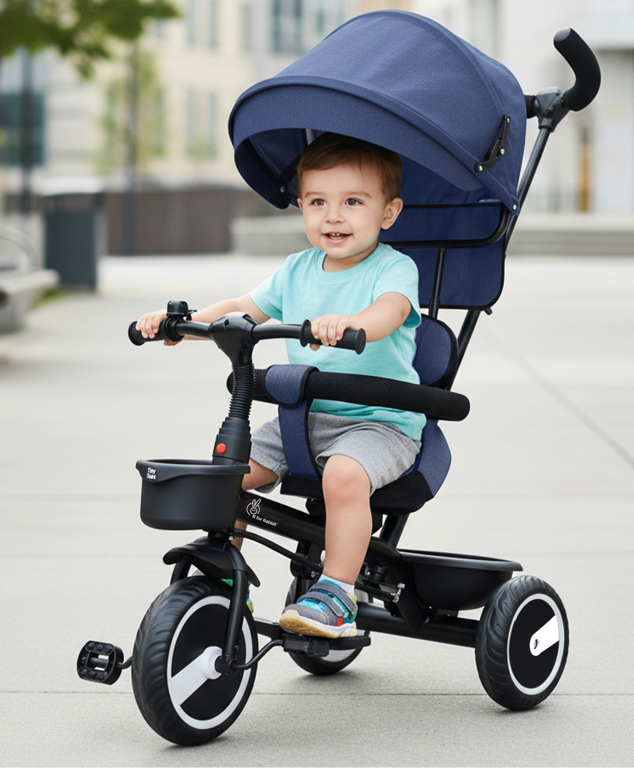 R for Rabbit Tiny Toes T30 Ace 3 in 1 Tricycle - Denim Blue