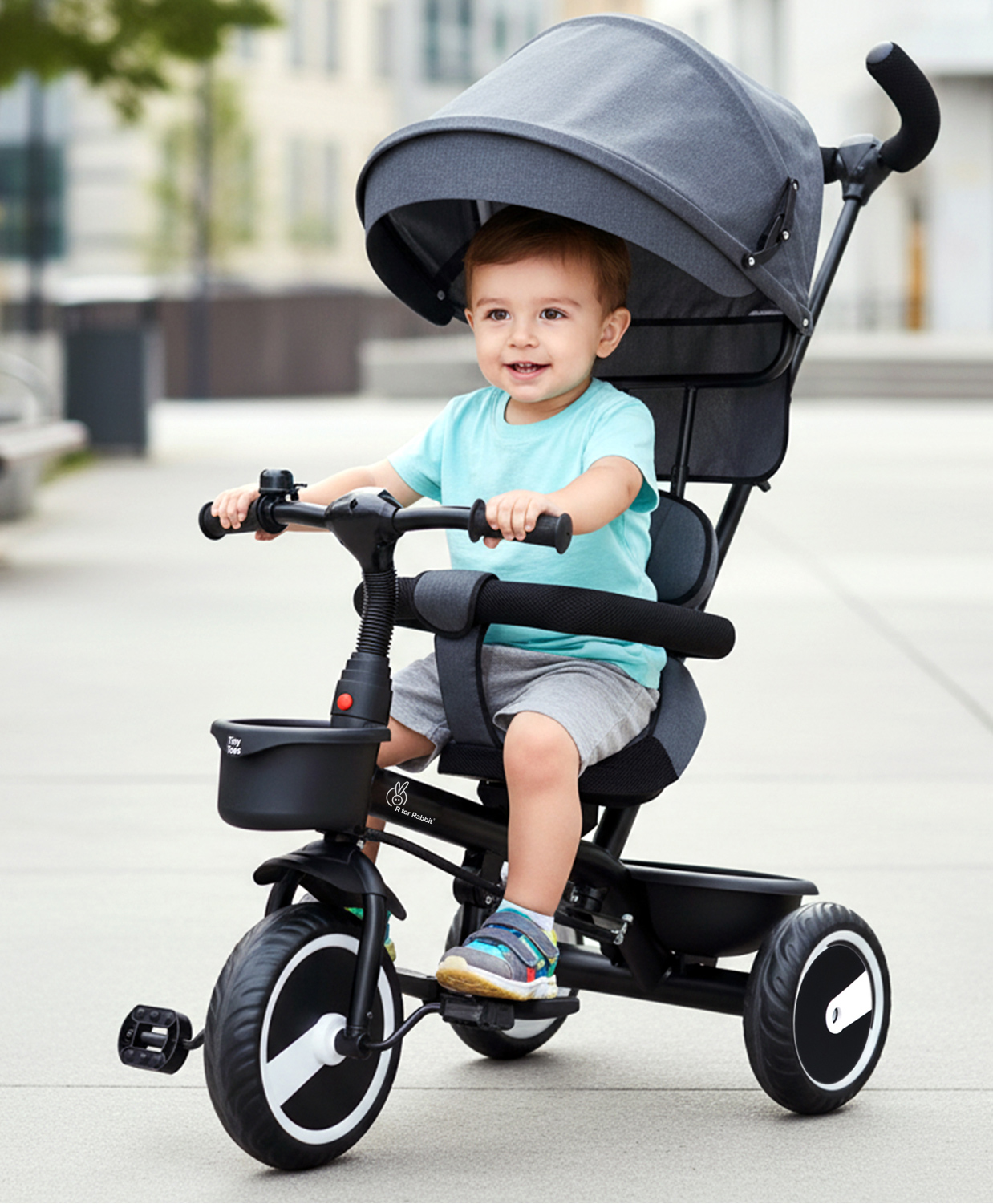 R for Rabbit Tiny Toes T30 Ace 3 in 1 Tricycle - Grey-picture-8