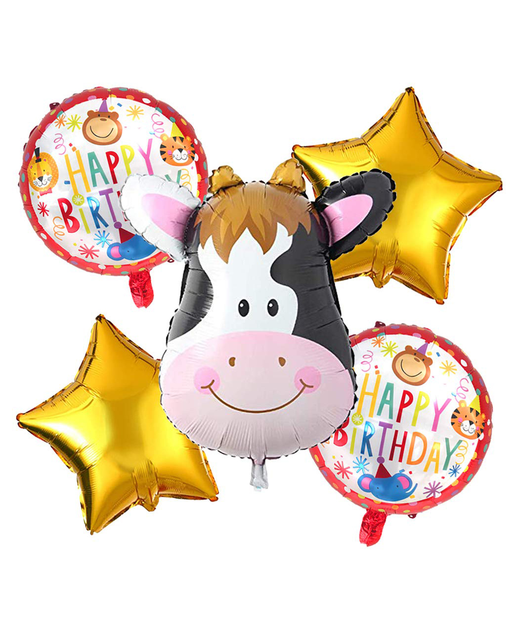 AMFIN Pack of 5 Forest Theme Birthday Party Decorations - Multicolor-picture-20