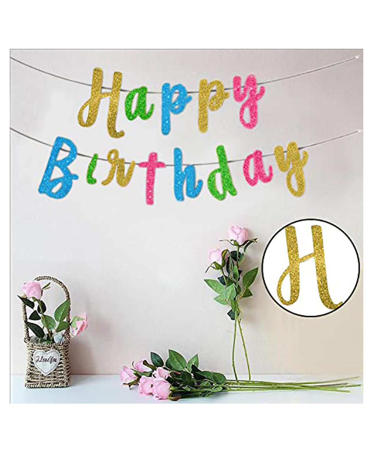 AMFIN Happy Birthday Banner for Wall Decor - Multicolour-image-41