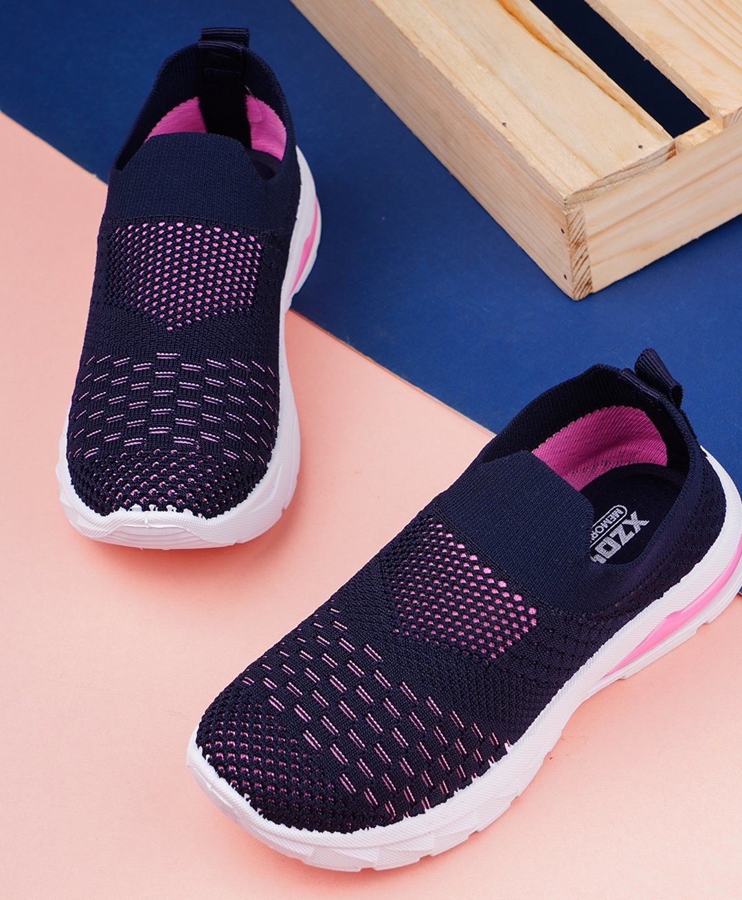 KATS Mesh Detailed Slip on Sneakers - Navy Blue-image-16
