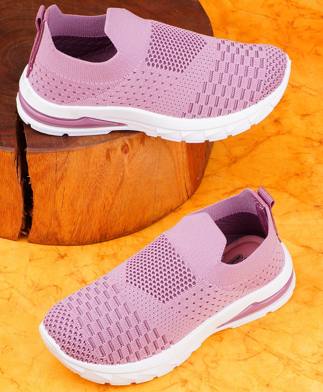 KATS Mesh Detailed Slip on Sneakers - Purple-picture-10