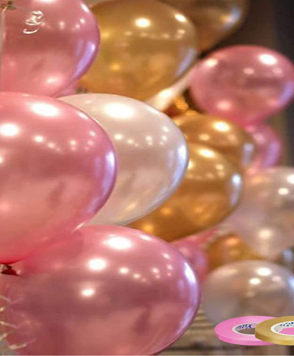 AMFIN Metallic Balloons Pink & White - Pack of 50-image-44