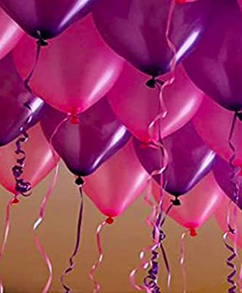 AMFIN Balloons with Matching Curling Ribbon Pink & Purple - 50-image-15