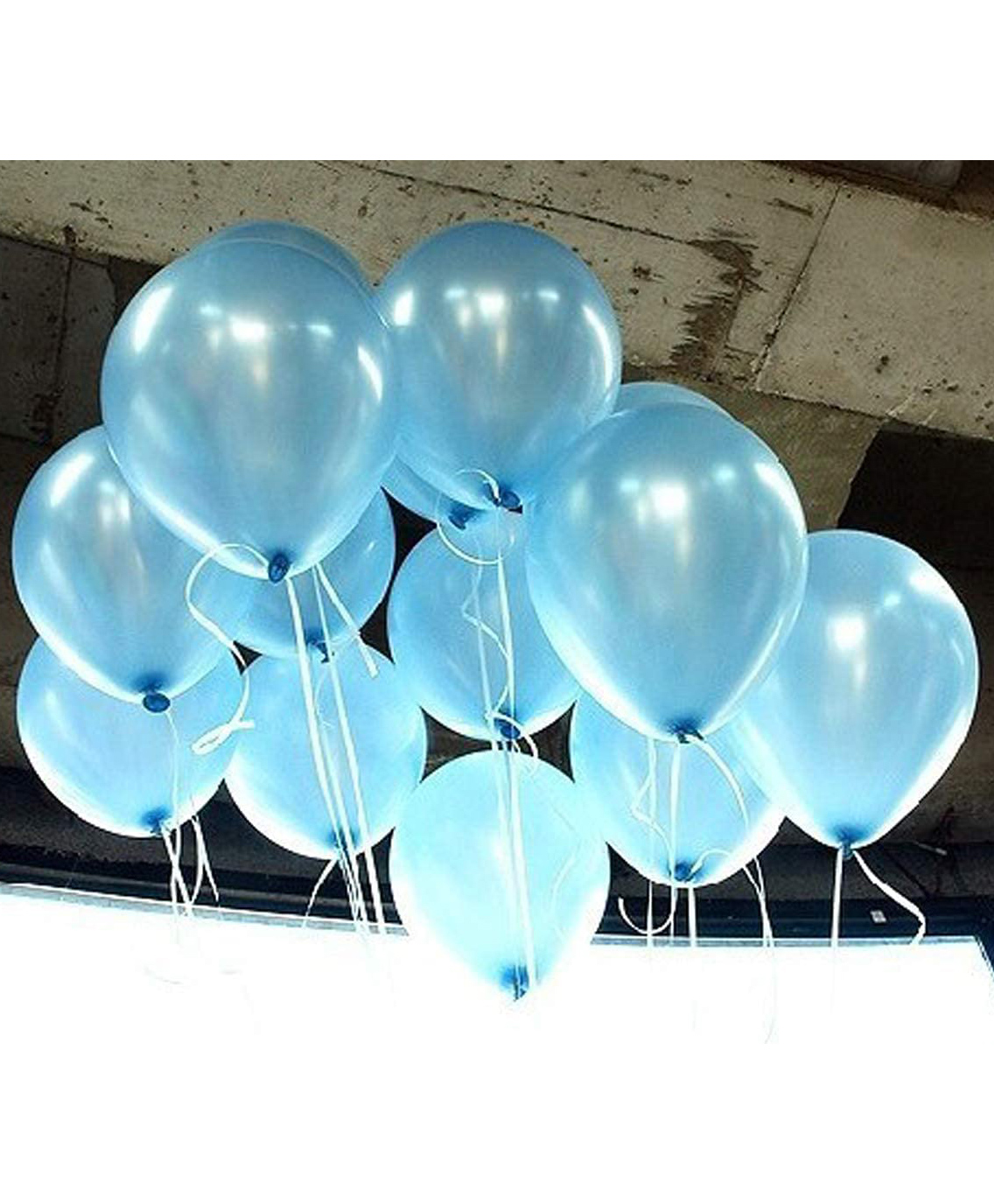 AMFIN Metallic Balloons Blue for Birthday Decoration - Pack Of 25-image-7