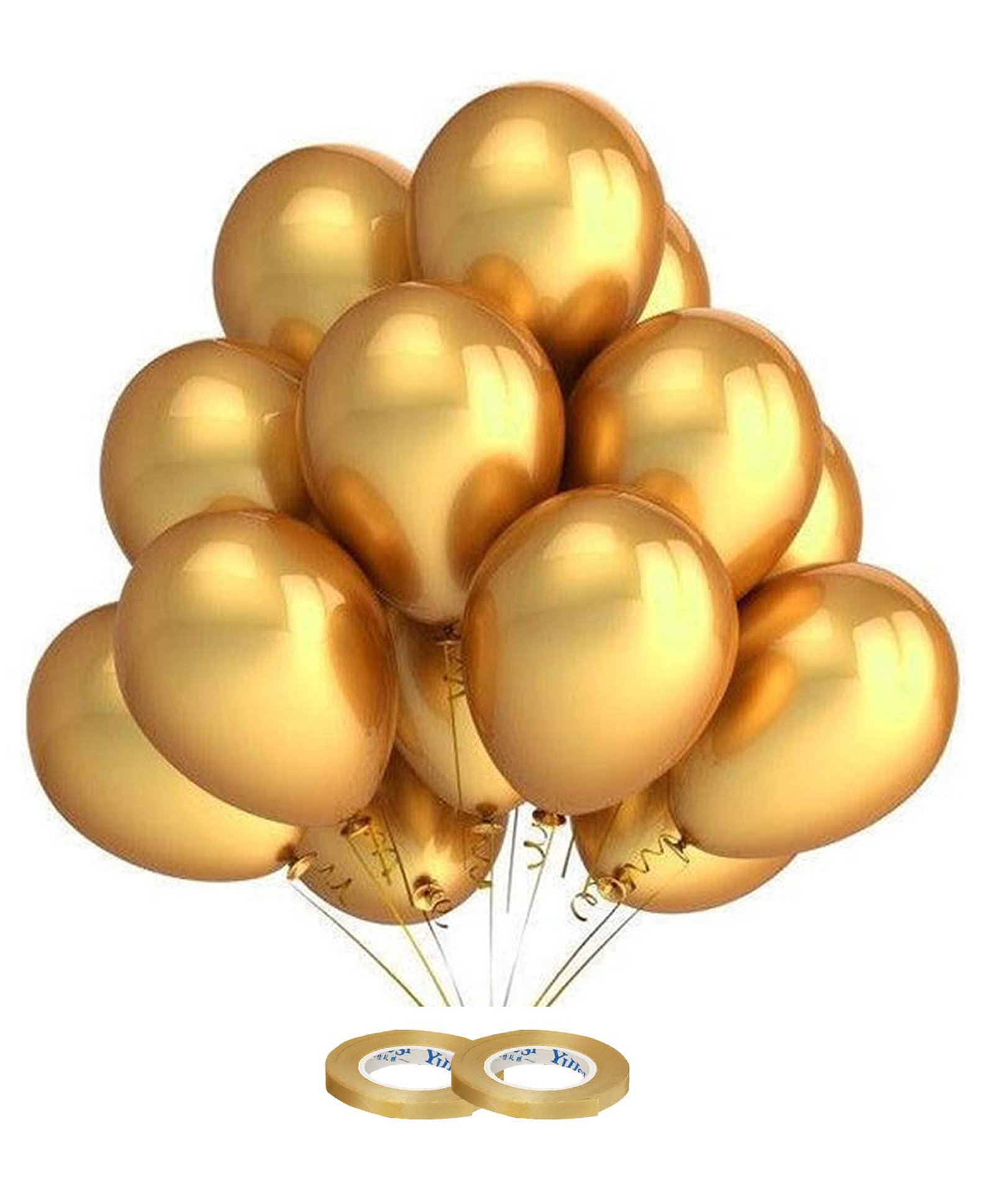 AMFIN Golden Metallic Balloons - Pack Of 50-image-21