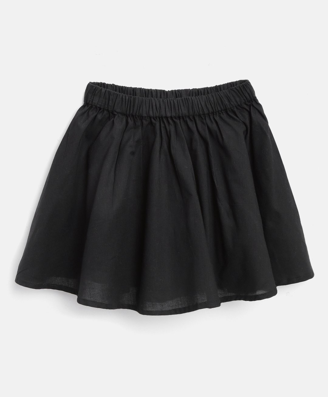 Aww Hunnie 100% Cotton Solid Flared Skirt - Black-picture-10