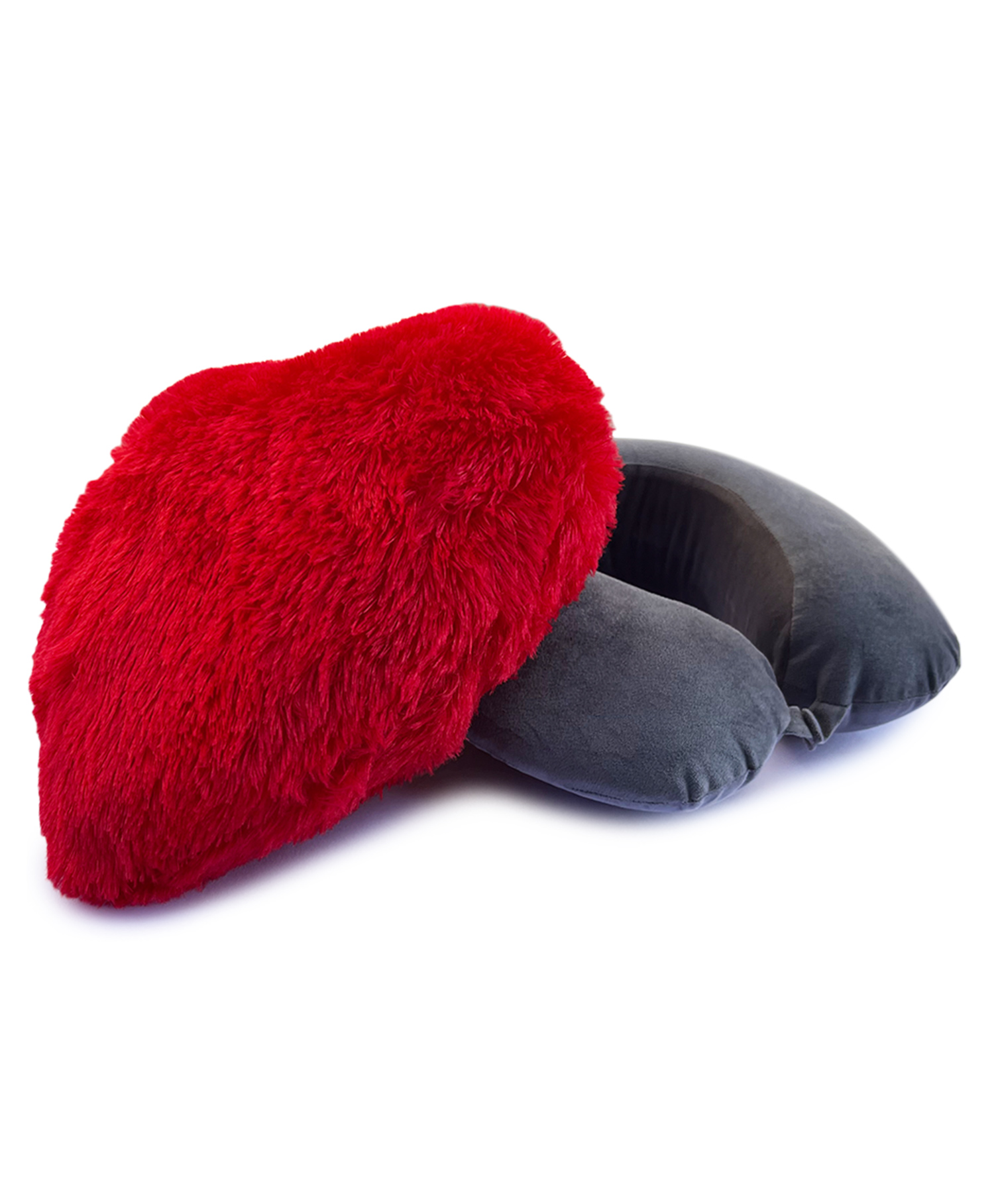 Sleepsia Gift Combo Girlfriend/Boyfriend, Husband/Wife, Girls/Boys - Gift Combo Valentine Special (Heart Shape Pillow & Travel Neck Pillow) Couple Red Pillow, Gift Pack, Valentine Gift, Gift Combo-image-4