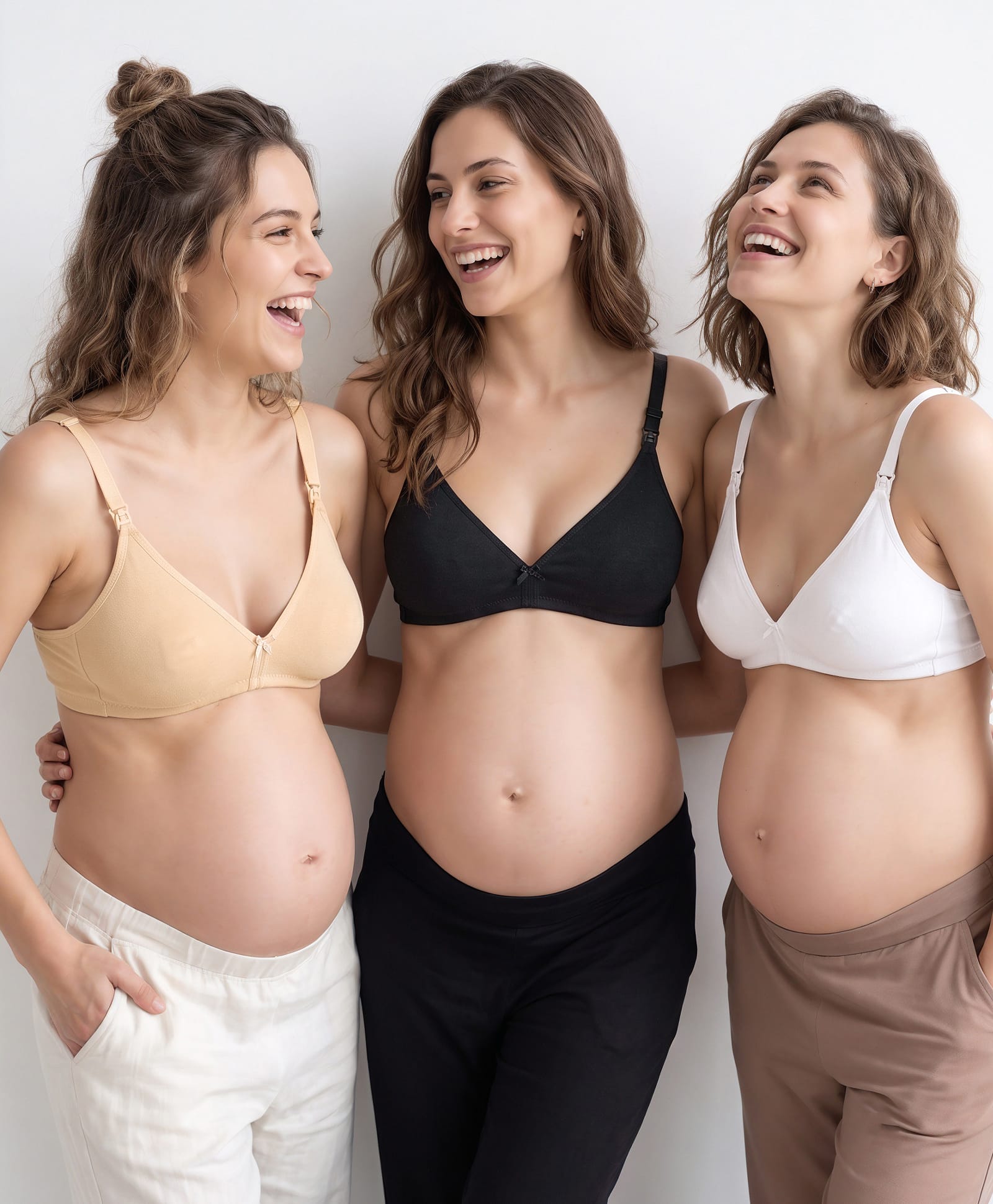 Bella Mama Cotton Moulded Elastane Bra Pack Of 3 (Colour May Vary)-picture-17