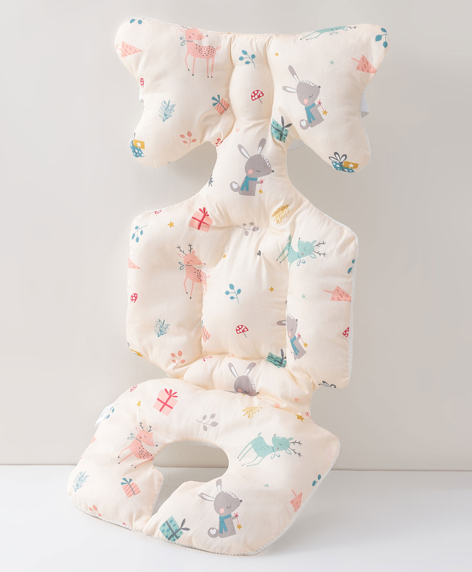 Babyhug Stroller Cushion Dino Print - Cream-image-27