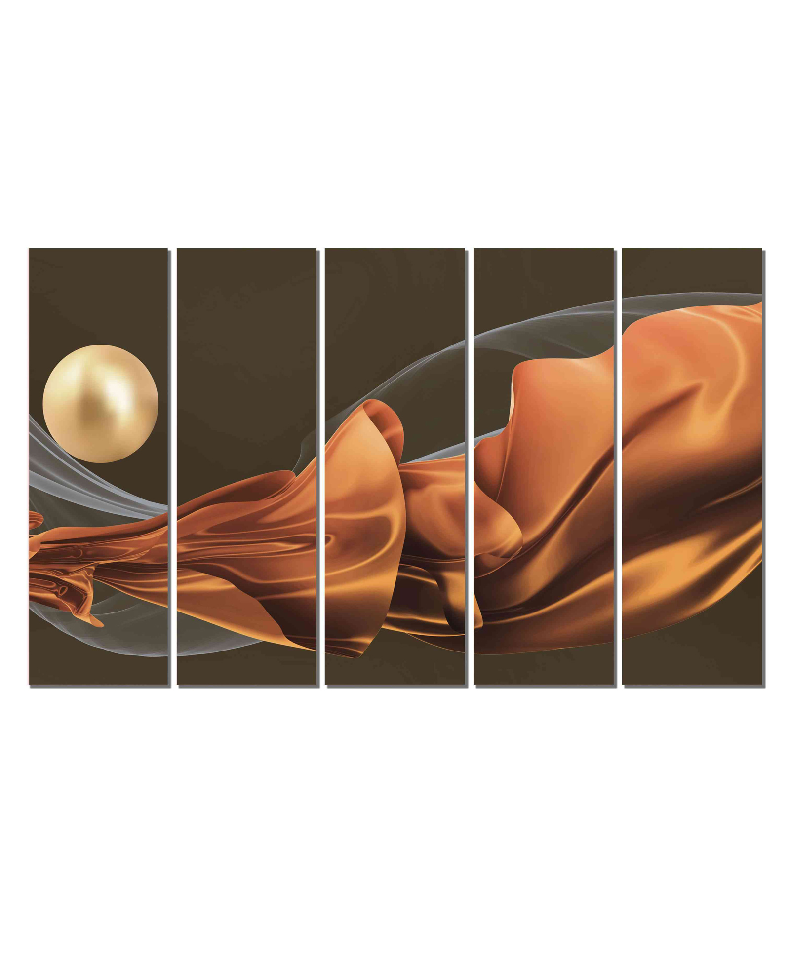 WENS Modern Art 5 Pieces Laminated Wall Art Panels - Multicolor-image-48
