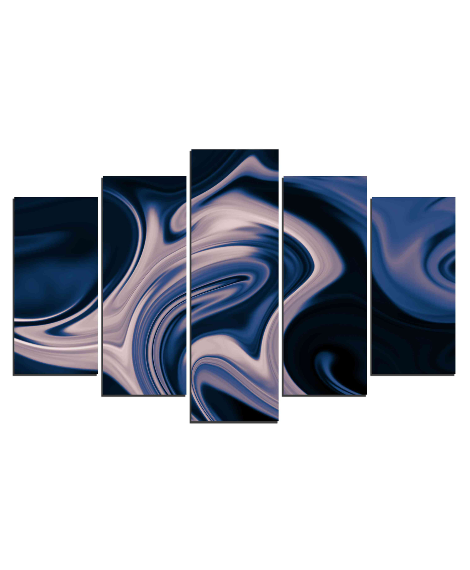 WENS Fractal Art 5 Pieces Laminated Wall Panels  -  Multicolor-image-39
