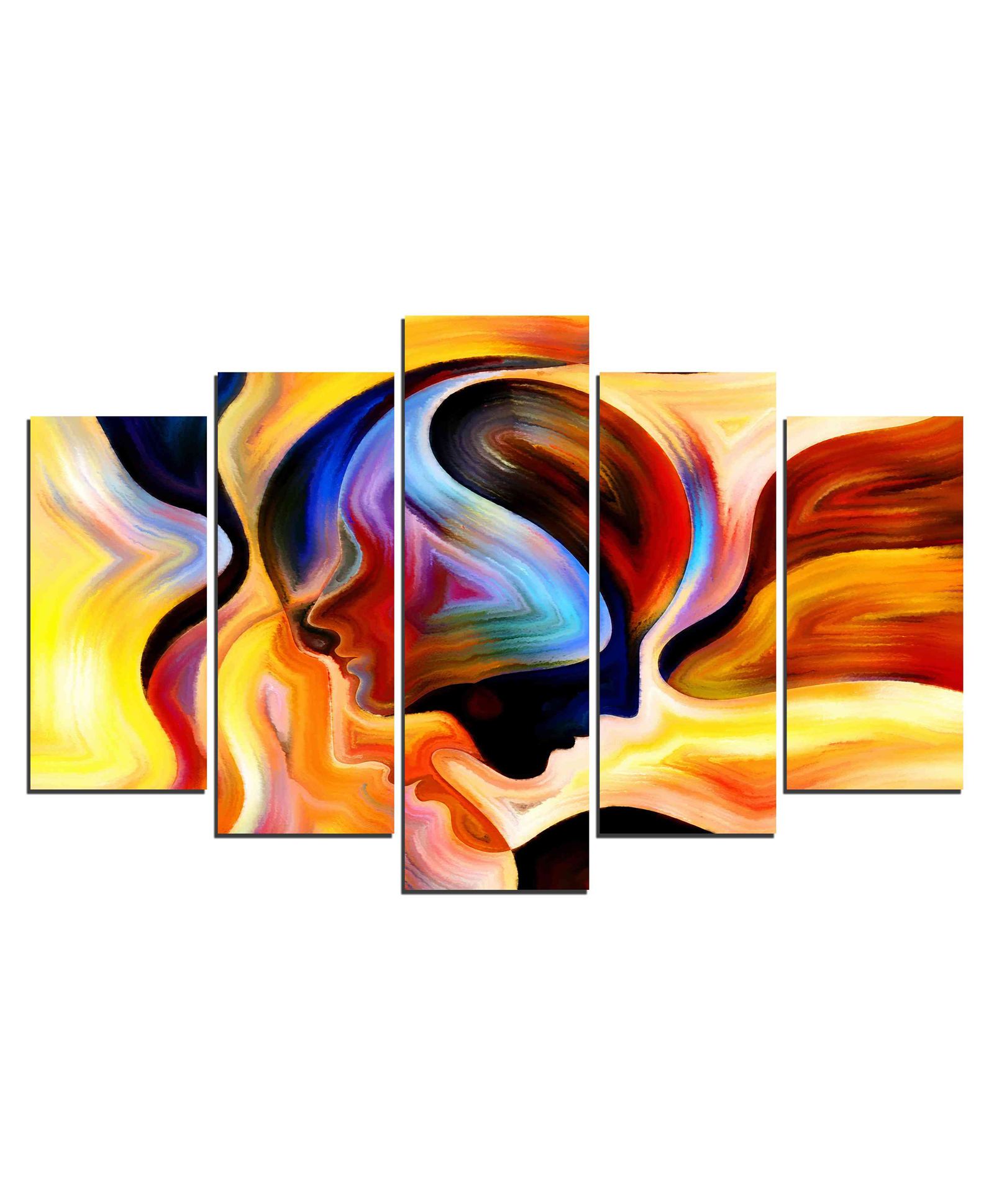 WENS Creative Art 5 Pieces Laminated Wall  Panels  -  Multicolor-image-40