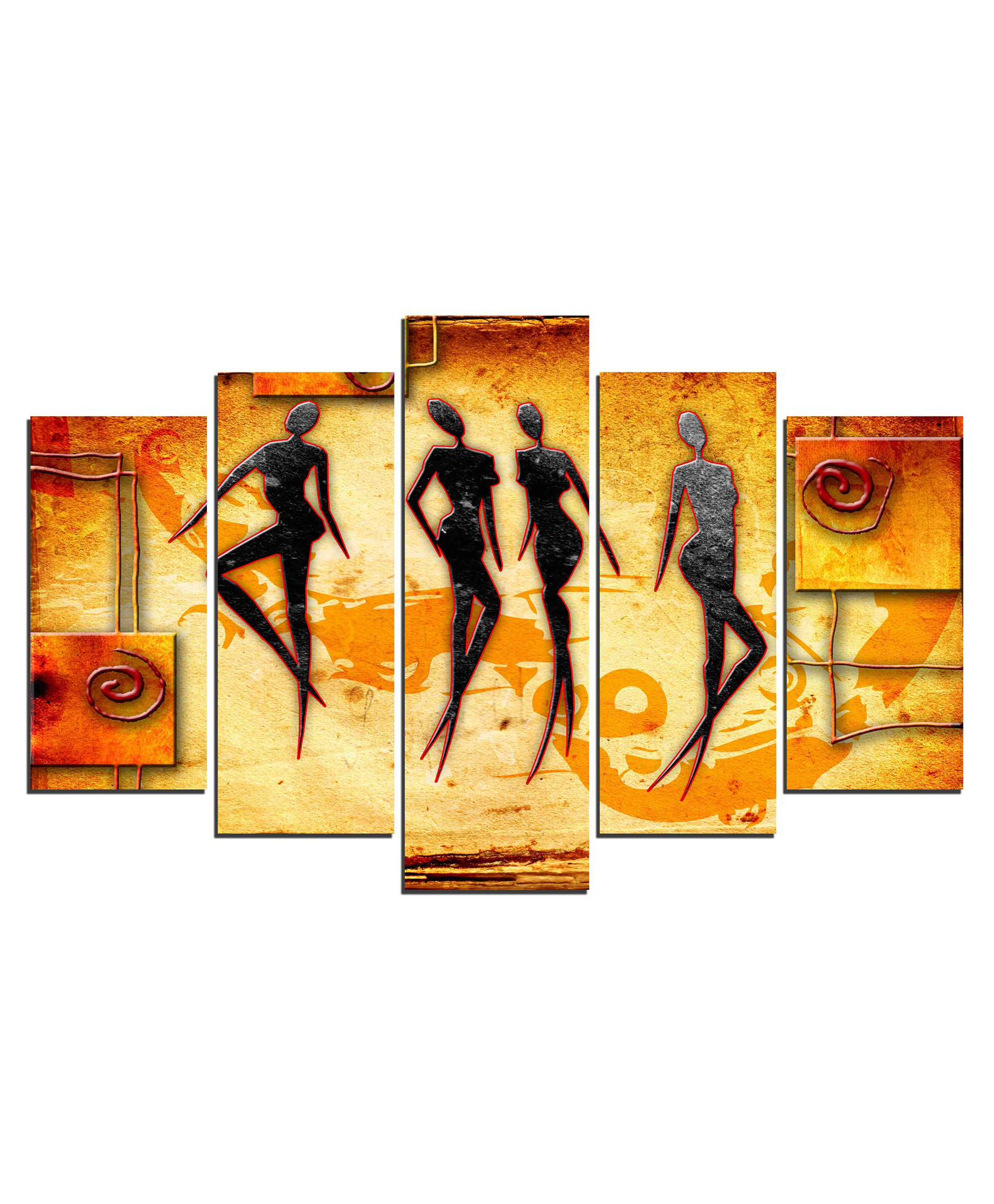 WENS Modern Art 5 Pieces Laminated Wall Panels  -  Multicolor-image-34