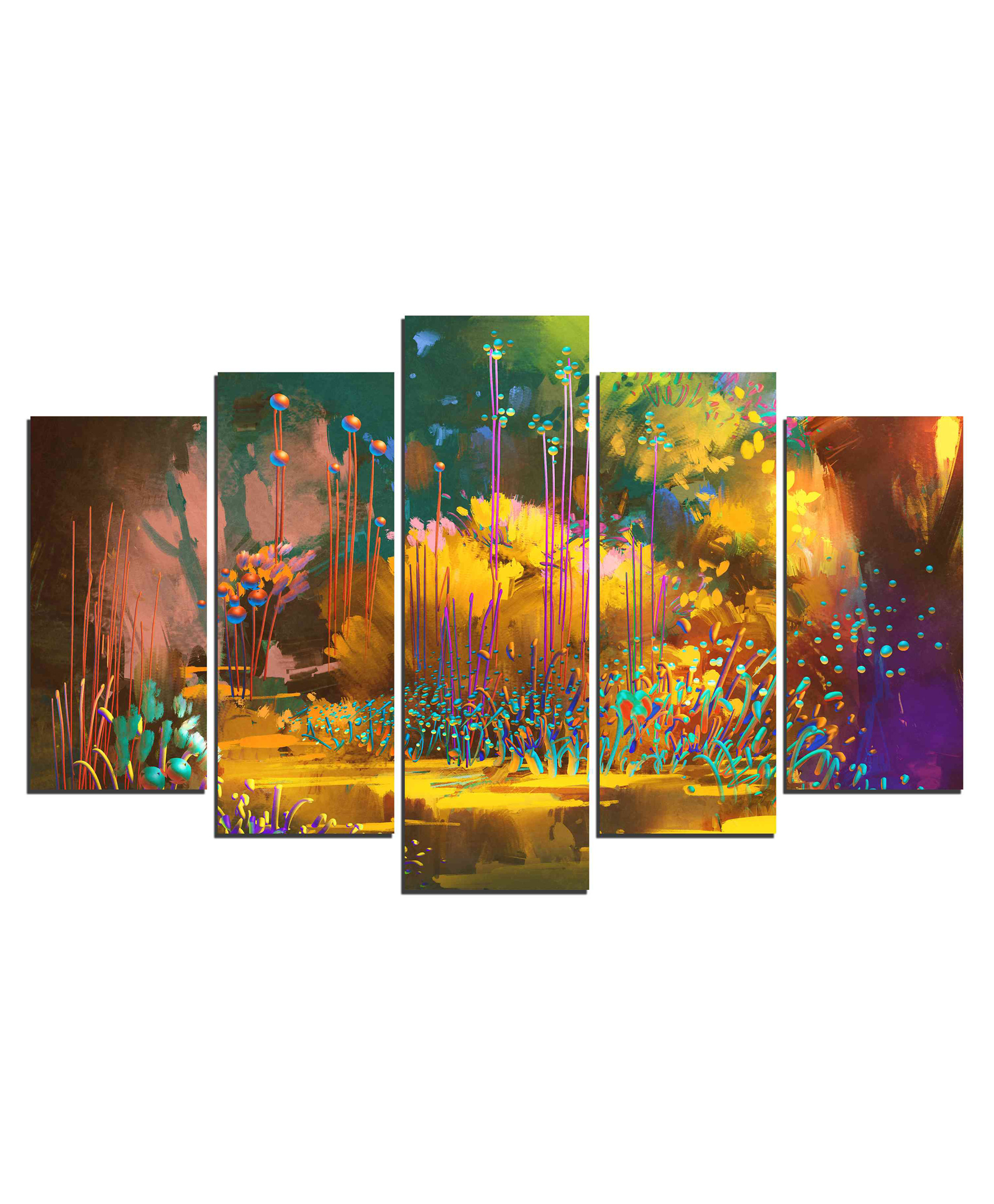 WENS Nature's Art 5 Pieces Laminated Wall Panels  -  Multicolor-image-48