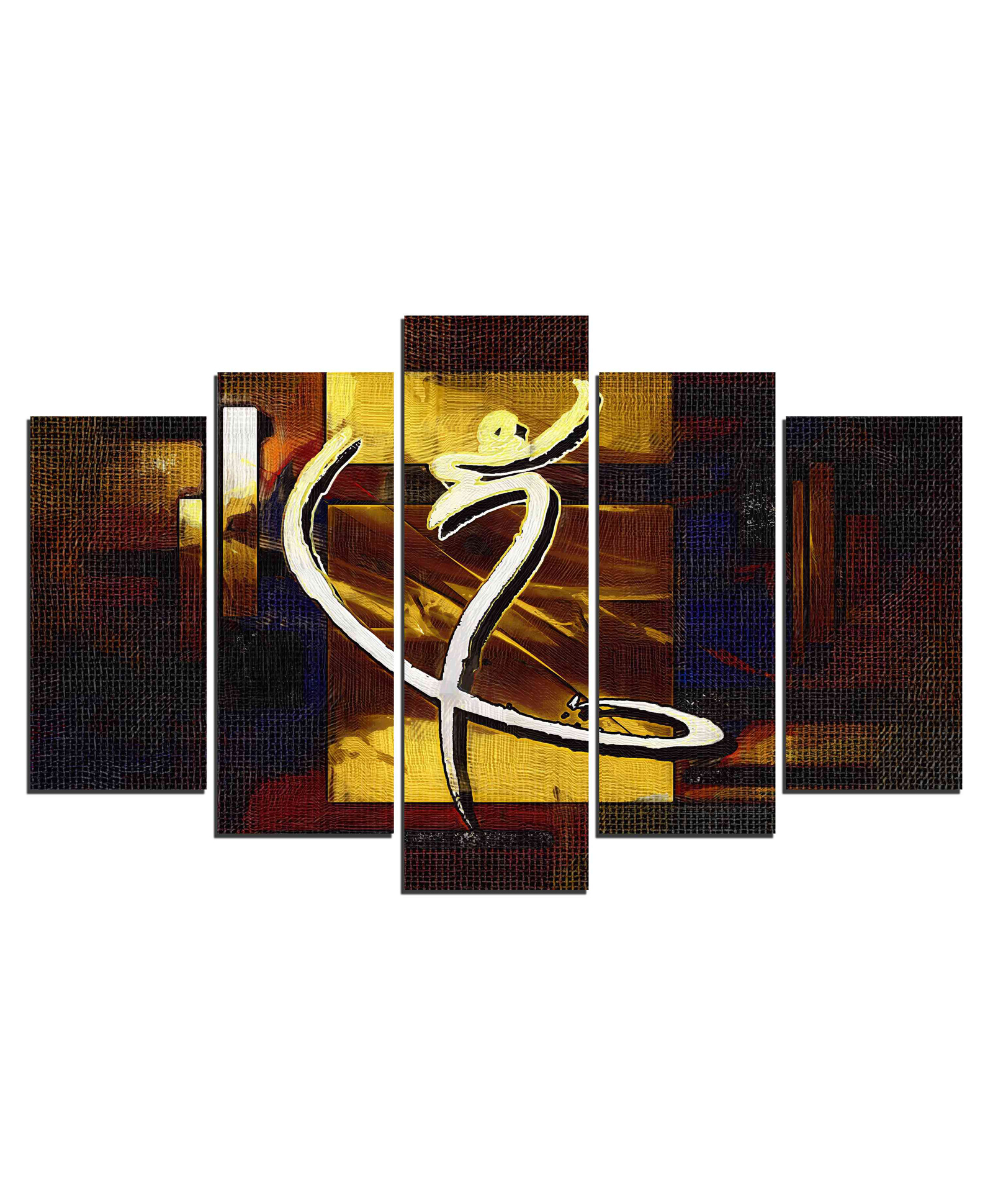 WENS Figurative Art 5 Pieces Laminated Wall Panels  -  Multicolor-image-35