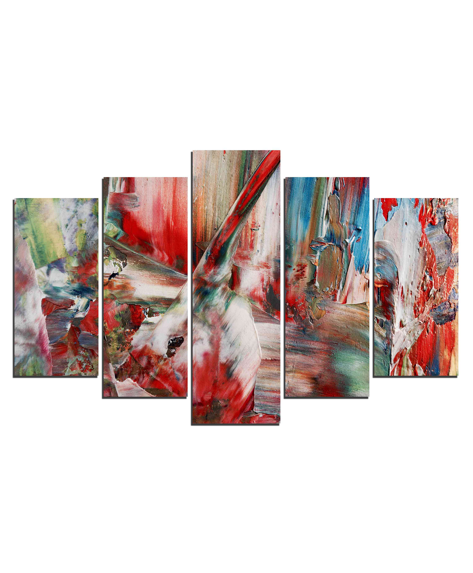 WENS Abstarct 5 Pieces Laminated Wall Art Panels  -  Multicolor-image-41