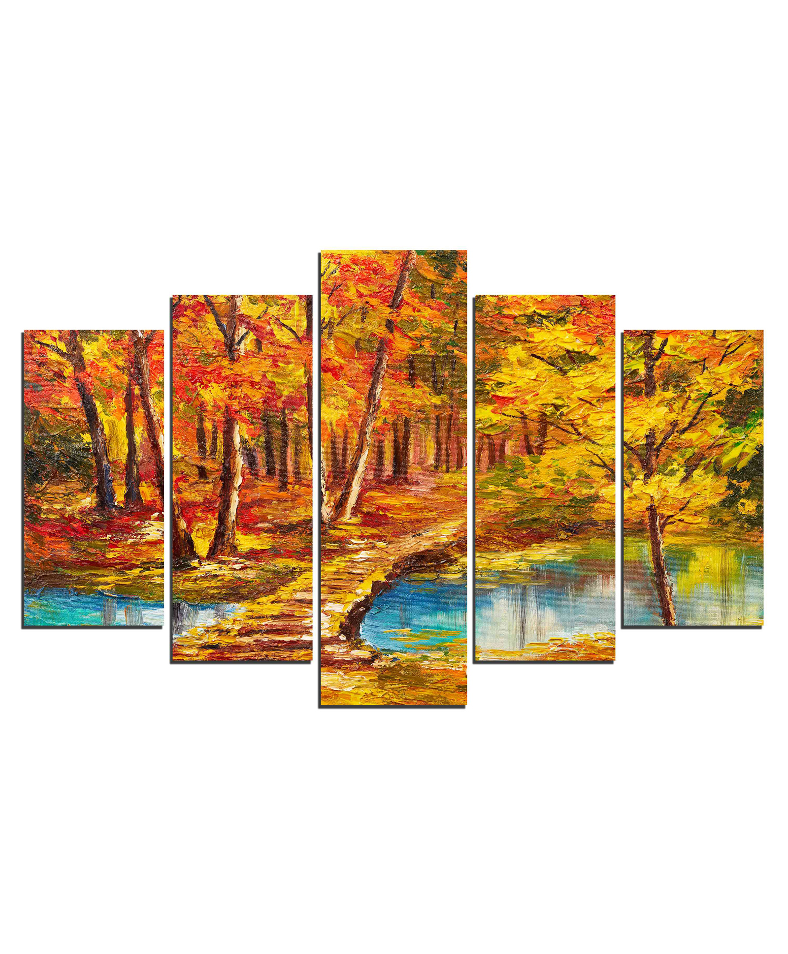 WENS Admiring Nature 5 Pieces Laminated Wall Art Panels  -  Multicolor-image-36